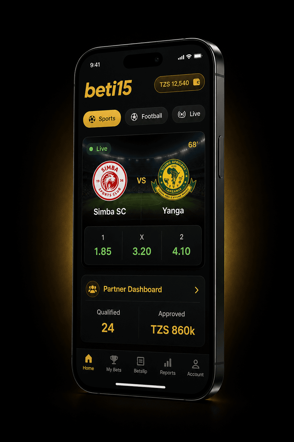 Beti15 sportsbook on mobile — live odds and partner dashboard